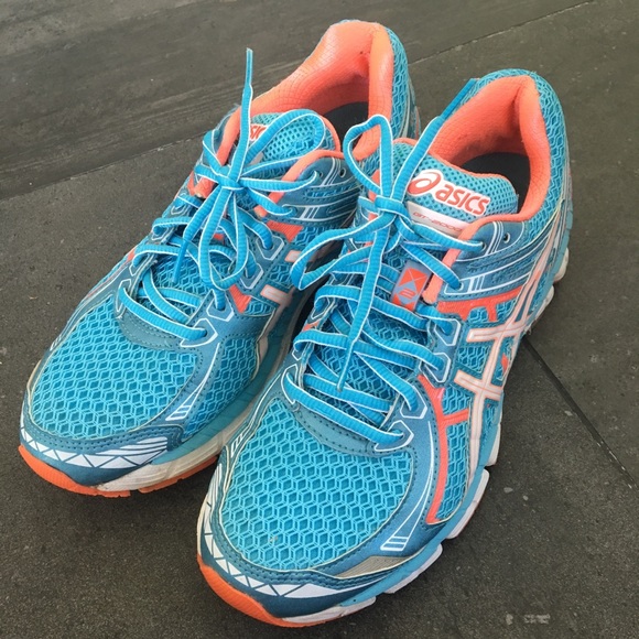Asics | Shoes | Asics Gt 200 T3p8n Blue Orange Running Shoes | Poshmark
